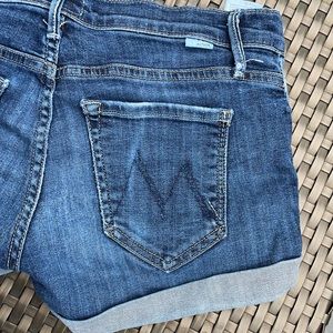 MOTHER low rise cuff denim short